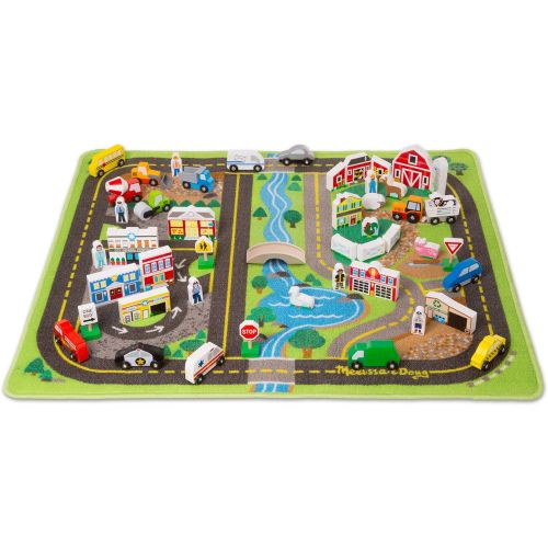  Melissa & Doug Deluxe Road Rug Play Set