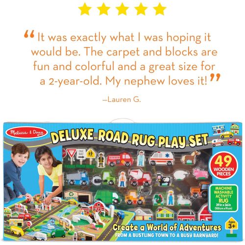  Melissa & Doug Deluxe Road Rug Play Set