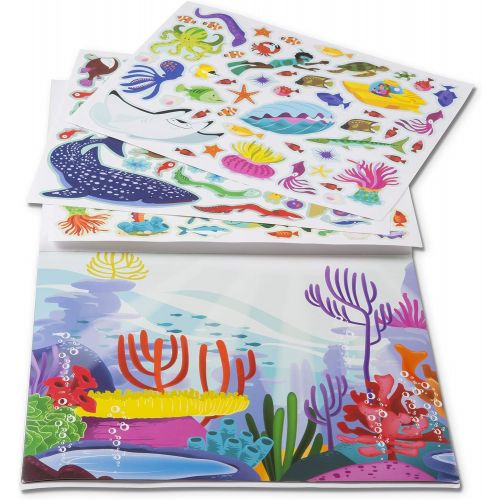  Melissa & Doug Reusable Sticker Pad Bundle - Jungle, Farm & Under the Sea