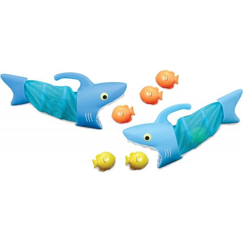  Melissa & Doug Sunny Patch Spark Shark Fish Hunt Pool Game With 2 Nets and 6 Fish to Catch