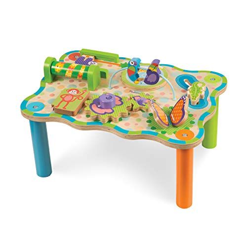  Melissa & Doug First Play Jungle Wooden Activity Table (Sturdy WoodenBaby Toy, Great Gift for Girls and Boys - Best for Babies and Toddlers, 12 Month Olds, 1 and 2 Year Olds)