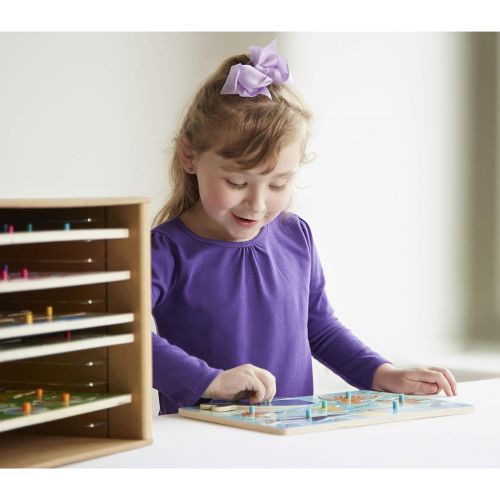  Melissa & Doug Natural Wood Puzzle Case