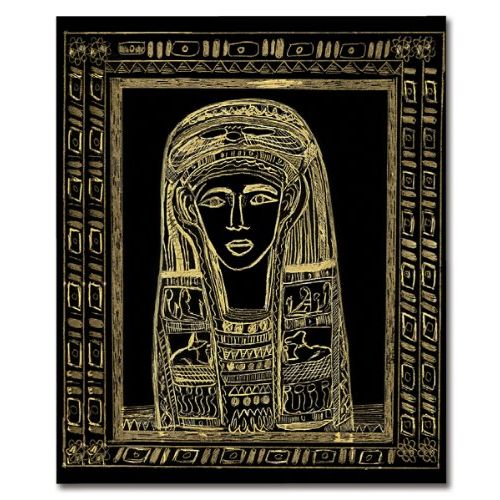  Melissa & Doug Scratch Art Scratchboard - 50-Pack, Shimmering Gold on Black Background