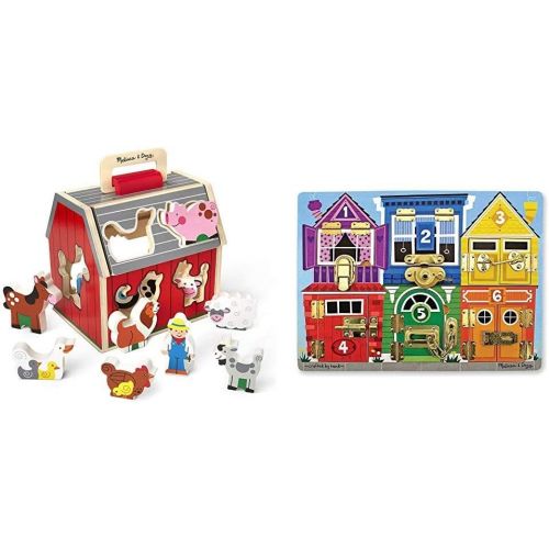  Melissa & Doug Take Along Sorting Barn & Latches Board