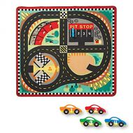 Melissa & Doug Round the Speedway Race Track Rug Toy