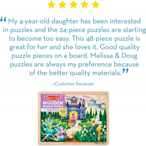  Melissa & Doug 48pc Wooden Jigsaw Puzzle - Fairy Fantasy