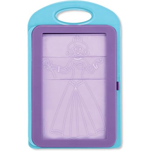  Melissa & Doug Princess Design Activity Kit w/ 9 Double Sided Textured Fashion Plates + Free Scratch Art Mini Pad Bundle [49092]