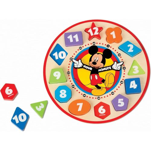  Melissa & Doug Disney Mickey Mouse Wooden Shape Sorting Clock