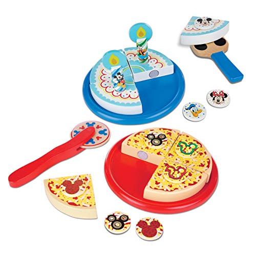  Melissa & Doug Disney Mickey Mouse Wooden Pizza and Birthday Cake Set (E Commerce Packaging)