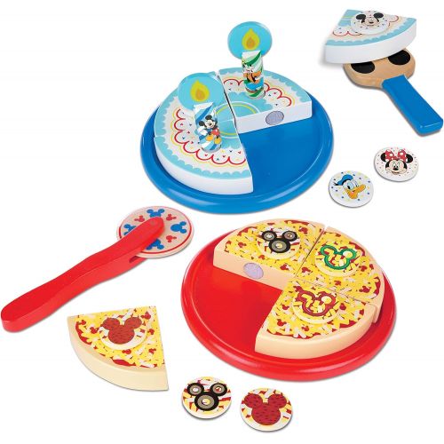  Melissa & Doug Disney Mickey Mouse Wooden Pizza and Birthday Cake Set (E Commerce Packaging)