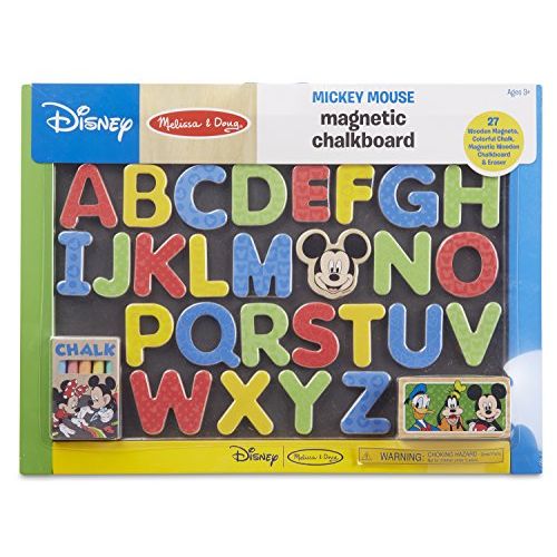  Melissa & Doug Disney Mickey Mouse Magnetic Chalkboard With 27 Wooden Alphabet Magnets