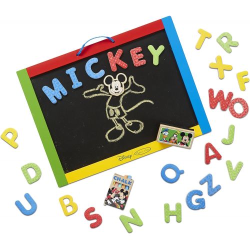  Melissa & Doug Disney Mickey Mouse Magnetic Chalkboard With 27 Wooden Alphabet Magnets