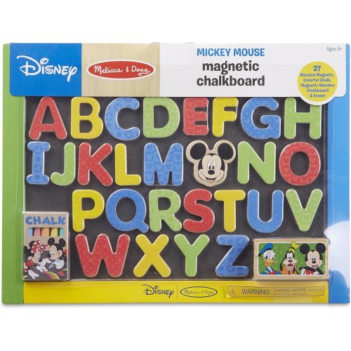  Melissa & Doug Disney Mickey Mouse Magnetic Chalkboard With 27 Wooden Alphabet Magnets