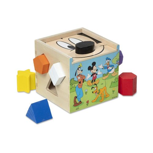  Melissa & Doug Disney Mickey Mouse & Friends Wooden Shape Sorting Cube