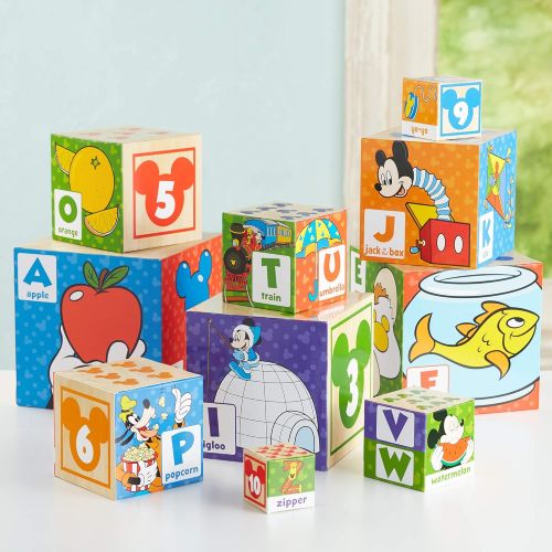  Melissa & Doug Disney Mickey Mouse ABC 123 Nesting & Stacking Blocks