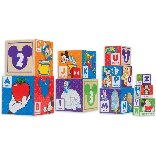  Melissa & Doug Disney Mickey Mouse ABC 123 Nesting & Stacking Blocks