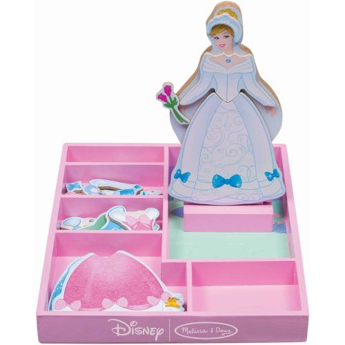  Melissa & Doug Disney Cinderella Magnetic Dress Up Wooden Doll Pretend Play Set (30+ pcs)