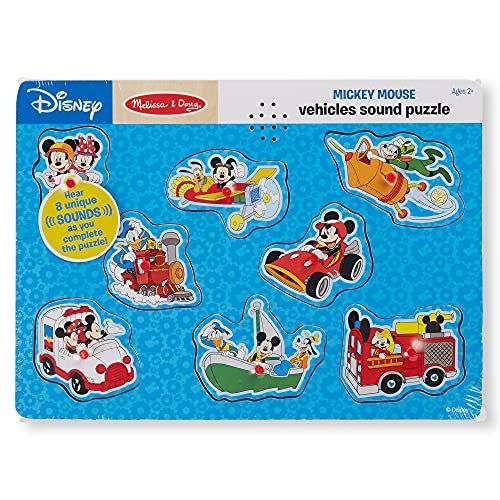  Melissa & Doug Disney Mickey Mouse and Friends Vehicles Sound Puzzle (8 pcs)