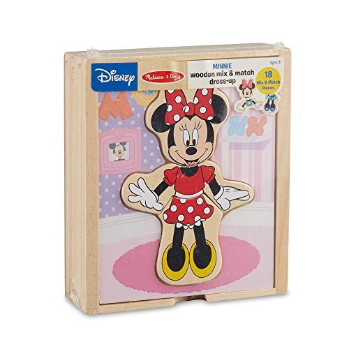  Melissa & Doug Disney Minnie Mouse Mix and Match Dress Up Wooden Play Set (18 pcs)