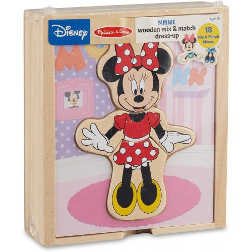  Melissa & Doug Disney Minnie Mouse Mix and Match Dress Up Wooden Play Set (18 pcs)