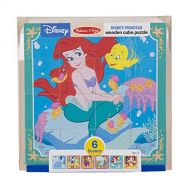 Melissa & Doug Disney Princess Wooden Cube Puzzle With Storage Tray 6 Puzzles in 1