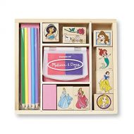 Melissa & Doug Disney Princess Wooden Stamp Set: 9 Stamps, 5 Colored Pencils, and 2 Color Stamp Pad