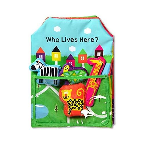  Melissa & Doug K’s Kids Who Lives Here 8-Page Soft Book, The Original (5 Pieces, Great Gift for Girls and Boys - Best for Babies and Toddlers, All Ages)