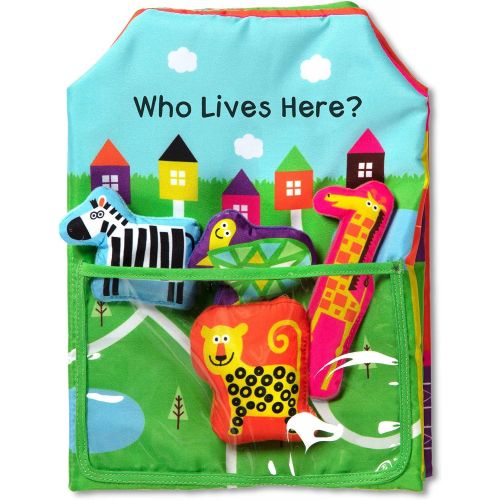  Melissa & Doug K’s Kids Who Lives Here 8-Page Soft Book, The Original (5 Pieces, Great Gift for Girls and Boys - Best for Babies and Toddlers, All Ages)