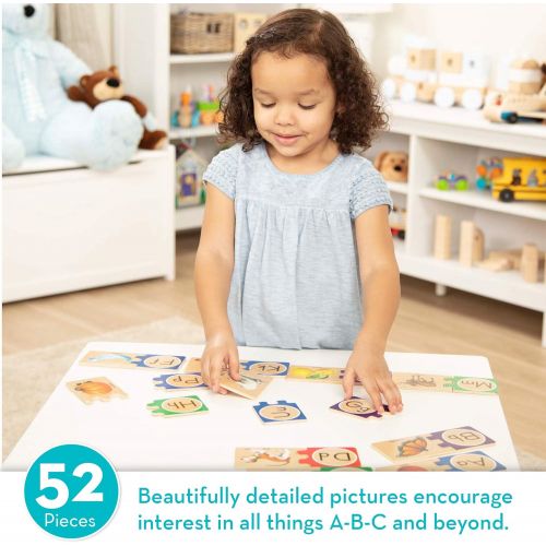  Melissa & Doug Pattern Blocks and Boards Classic Toy (Best for 3, 4, 5, and 6 Year Olds) & Self-Correcting Alphabet Letter Puzzles (Best for 4, 5, and 6 Year Olds)