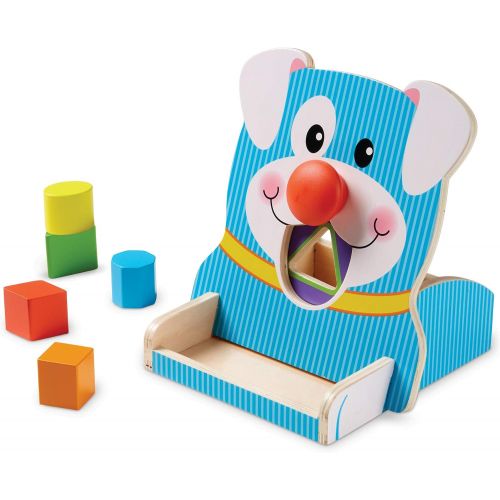  Melissa & Doug First Play Wooden Spin & Feed Shape Sorter