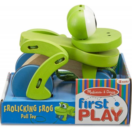  Melissa & Doug Deluxe Frolicking Frog Wooden Pull Toy