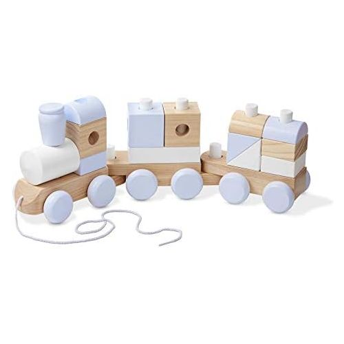  Melissa & Doug Jumbo Wooden Stacking Train - Natural