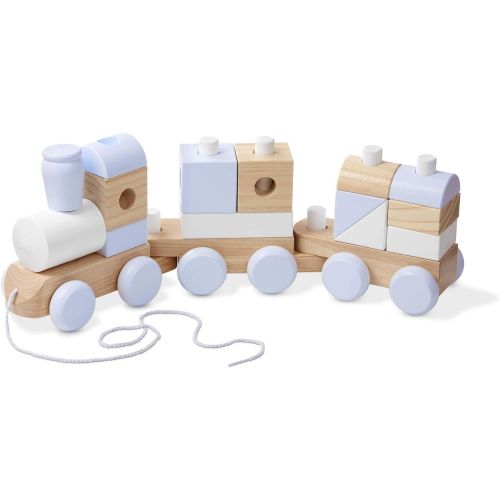  Melissa & Doug Jumbo Wooden Stacking Train - Natural