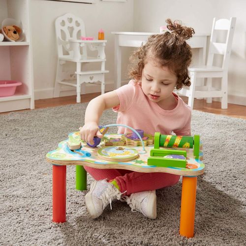  Melissa & Doug First Play Jungle Wooden Activity Table (Sturdy WoodenBaby Toy, Great Gift for Girls and Boys - Best for Babies and Toddlers, 12 Month Olds, 1 and 2 Year Olds)