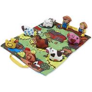 Visit the Melissa & Doug Store Melissa & Doug Take-Along Farm Baby and Toddler Play Mat (19.25 x 14.5 inches) With 9 Animals - Folds To Be Convenient Storage Bag for Travel