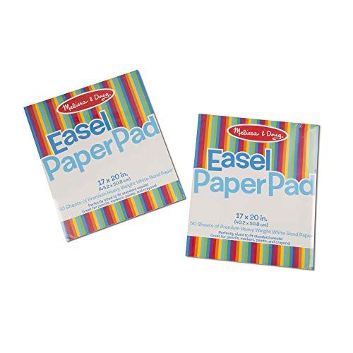  [아마존베스트]Melissa & Doug Easel Paper Pad, 2 Pack with 50 Sheets, 17 × 20 (E-Commerce Packaging)