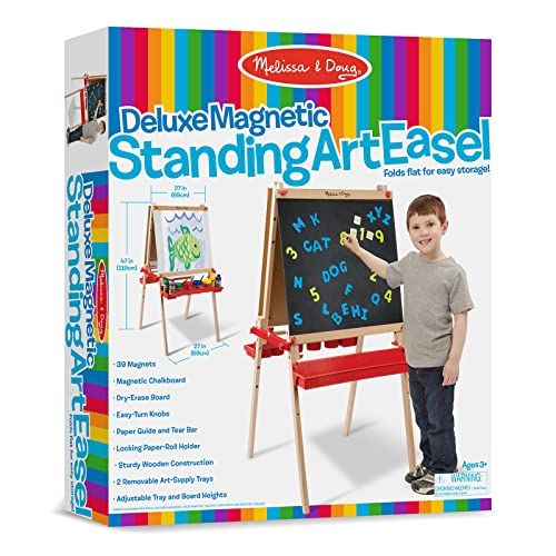  [아마존베스트]Melissa & Doug Deluxe Magnetic Standing Art Easel