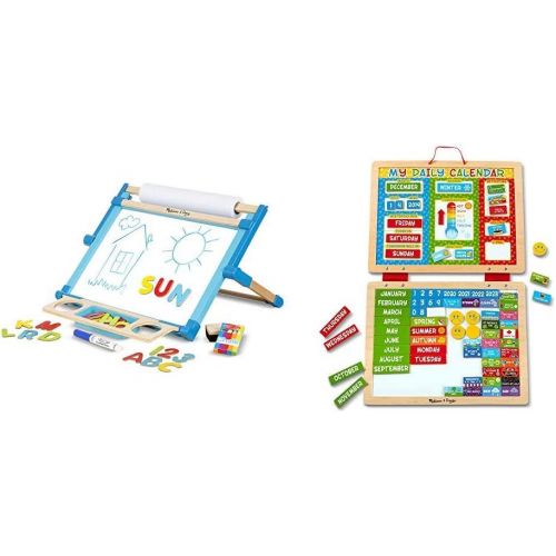  [아마존베스트]Melissa & Doug Double-Sided Tabletop Easel & My First Daily Magnetic Calendar