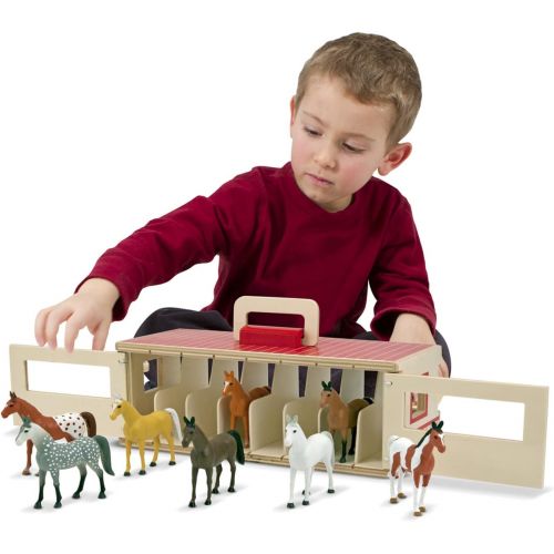  [아마존베스트]Melissa & Doug Take-Along Show-Horse Stable