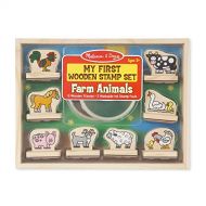 [아마존베스트]Melissa & Doug First Wooden Stamp Set  Farm Animals