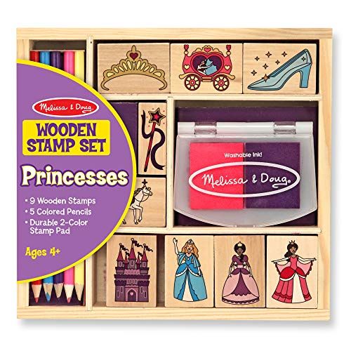  [아마존베스트]Melissa & Doug Wooden Princess Stamp Set