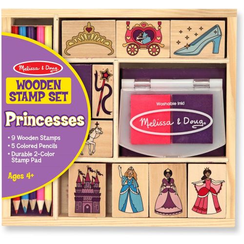  [아마존베스트]Melissa & Doug Wooden Princess Stamp Set