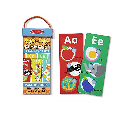  [아마존베스트]Melissa & Doug Poke-A-Dot Jumbo Alphabet Learning Cards