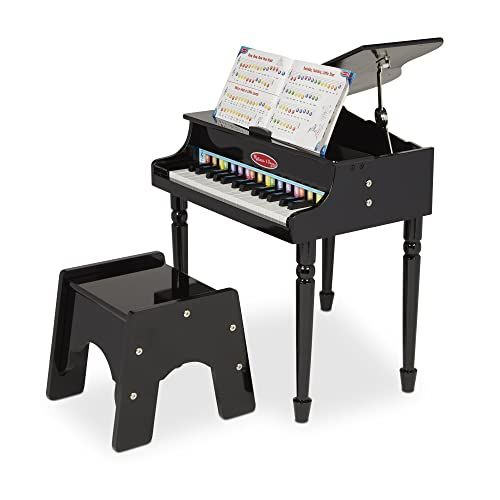  [아마존베스트]Melissa & Doug Learn-to-Play Classic Grand Piano, Mini Keyboard with 30 Hand-Tuned Keys (23.65” H X 21.4” W X 10.05” L, E-Commerce Packaging)