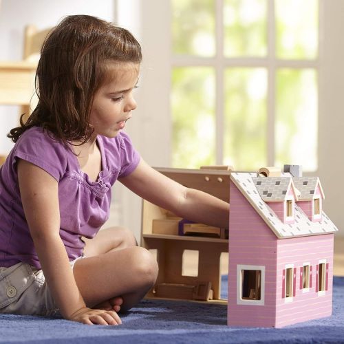  Melissa & Doug Fold & Go Dollhouse Dollhouses & Dolls Play Sets 3+ Gift for Boy or Girl