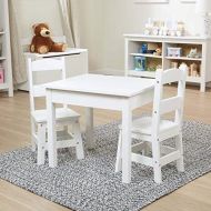 Melissa & Doug Wooden Table and Chairs Set - White