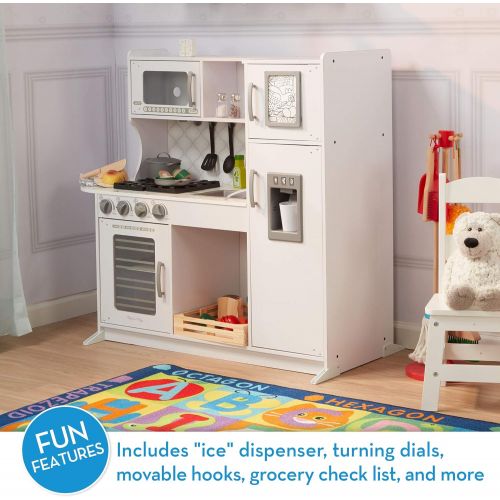  Melissa & Doug Wooden Chef’s Pretend Play Toy Kitchen With “Ice” Cube Dispenser  Charcoal