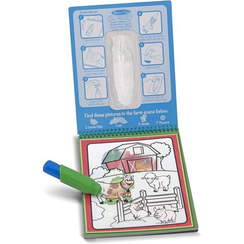  Melissa & Doug On the Go Water Wow! Reusable Water-Reveal Activity Pads, 3-pk, Colors and Shapes, Fairy Tales, Animals