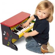 Melissa & Doug Learn-to-Play Piano, Musical Instruments, Solid Wood Construction, 25 Keys and 2 Full Octaves, 11.5” H x 9.5” W x 16” L
