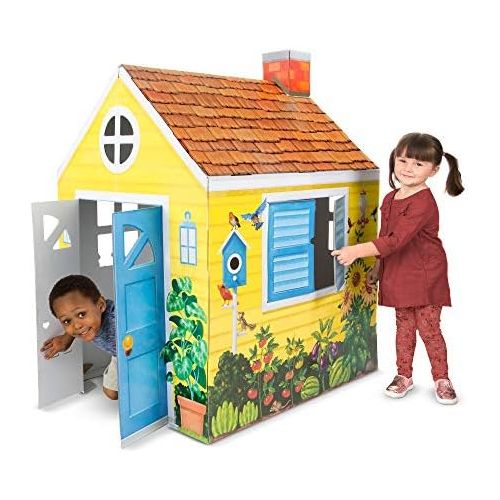  Melissa & Doug Cardboard Structure Cottage Playhouse